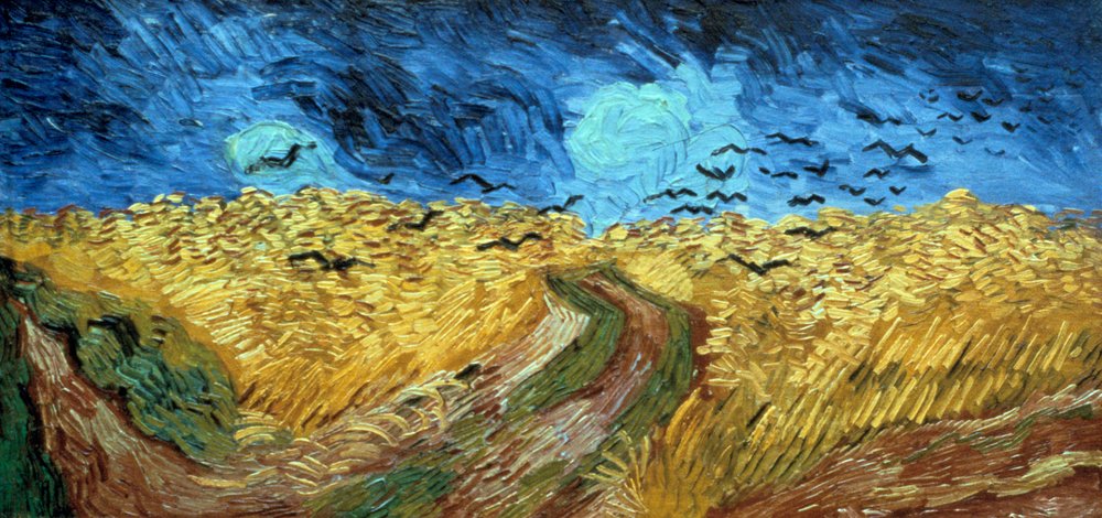 „Kornfeld mit Krähen“, 1890 von Vincent van Gogh
