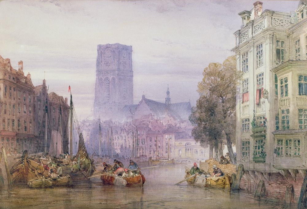 Die Große Kirche von St. Lawrence, Rotterdam, 1881 von William Callow