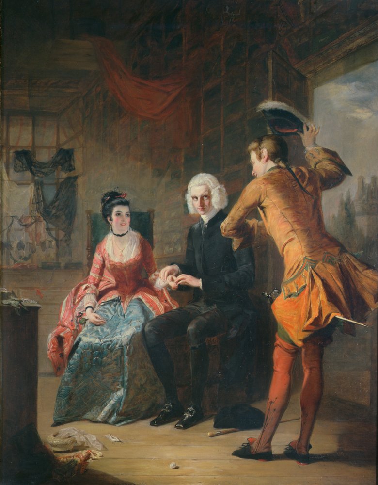 Szene im Pariser Laden aus Eine sentimentale Reise, 1841 von William Powell Frith