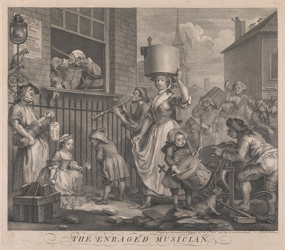 Der wütende Musiker von William Hogarth