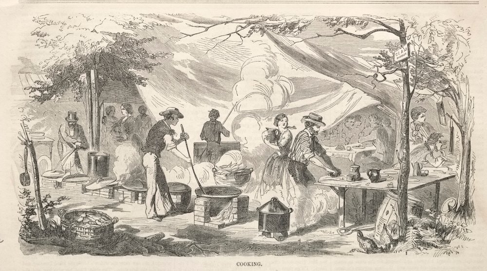 Camp-Meeting-Skizzen: Kochen, 1858 von Winslow Homer