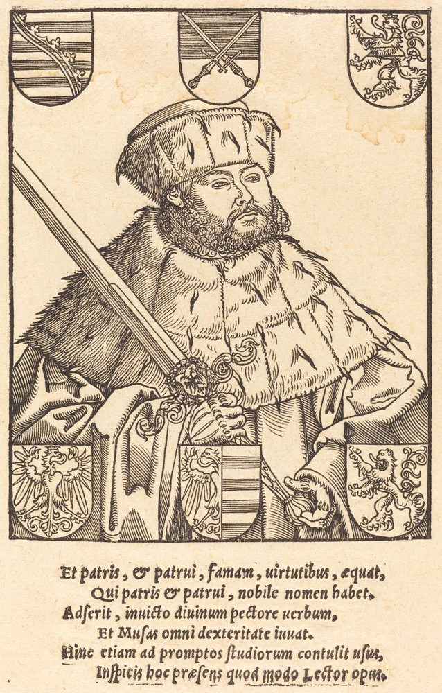 Johann Friedrich der Großmütige in Kurfürstenroben (rechts)