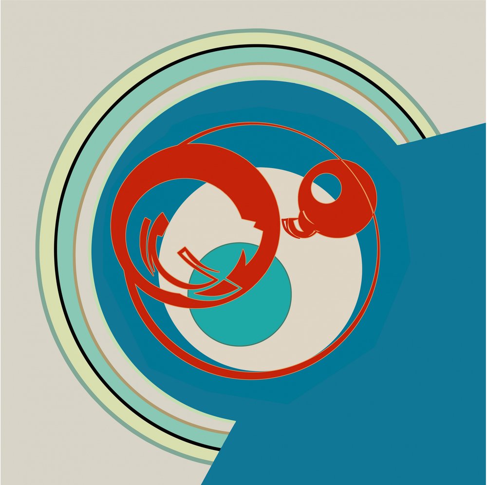 Moderne geometrische Wirbel von Alejandra Winkhaus