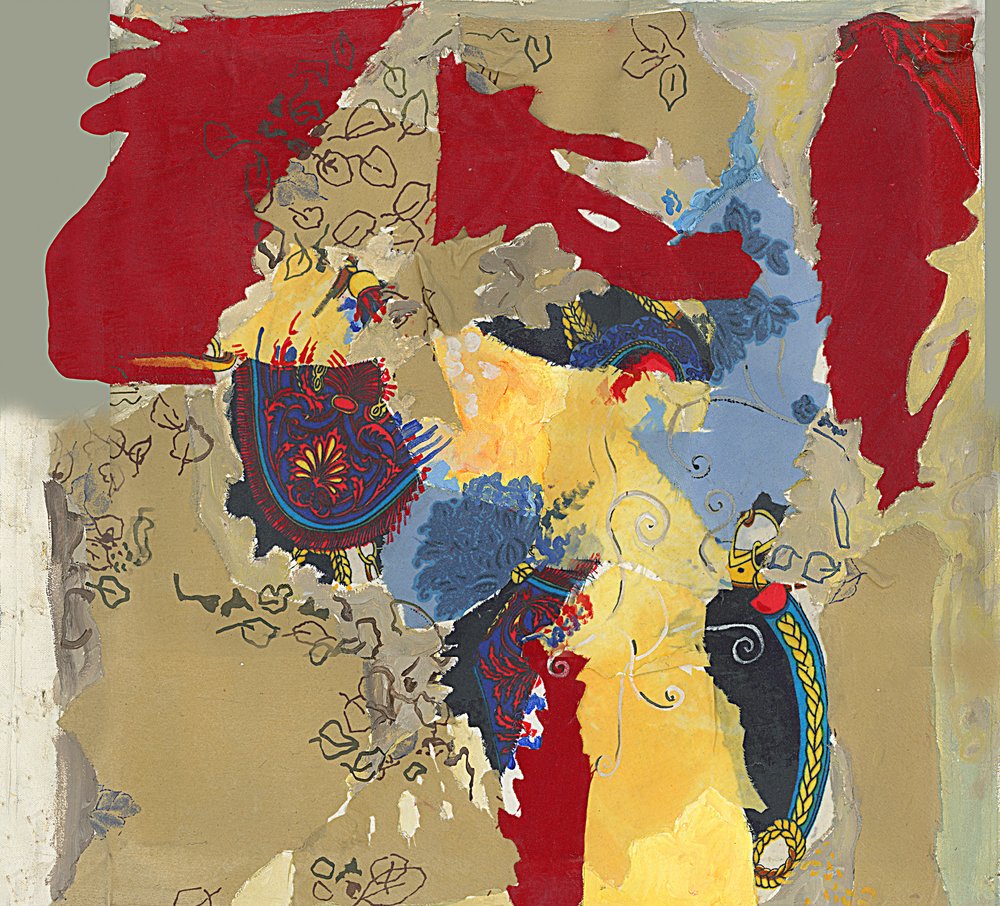 Lebendige abstrakte Collage von Alejandra Winkhaus