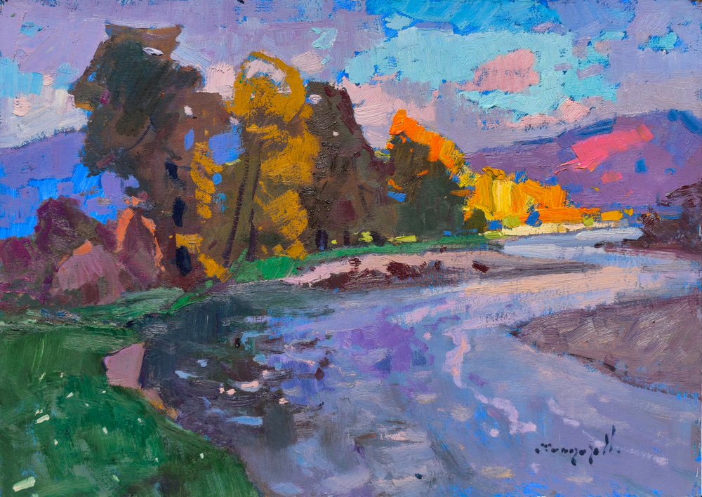 Lebendiger Herbstfluss von Alexander Shandor