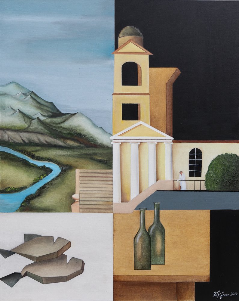 Surreale geteilte Komposition von Alexander Trifonov