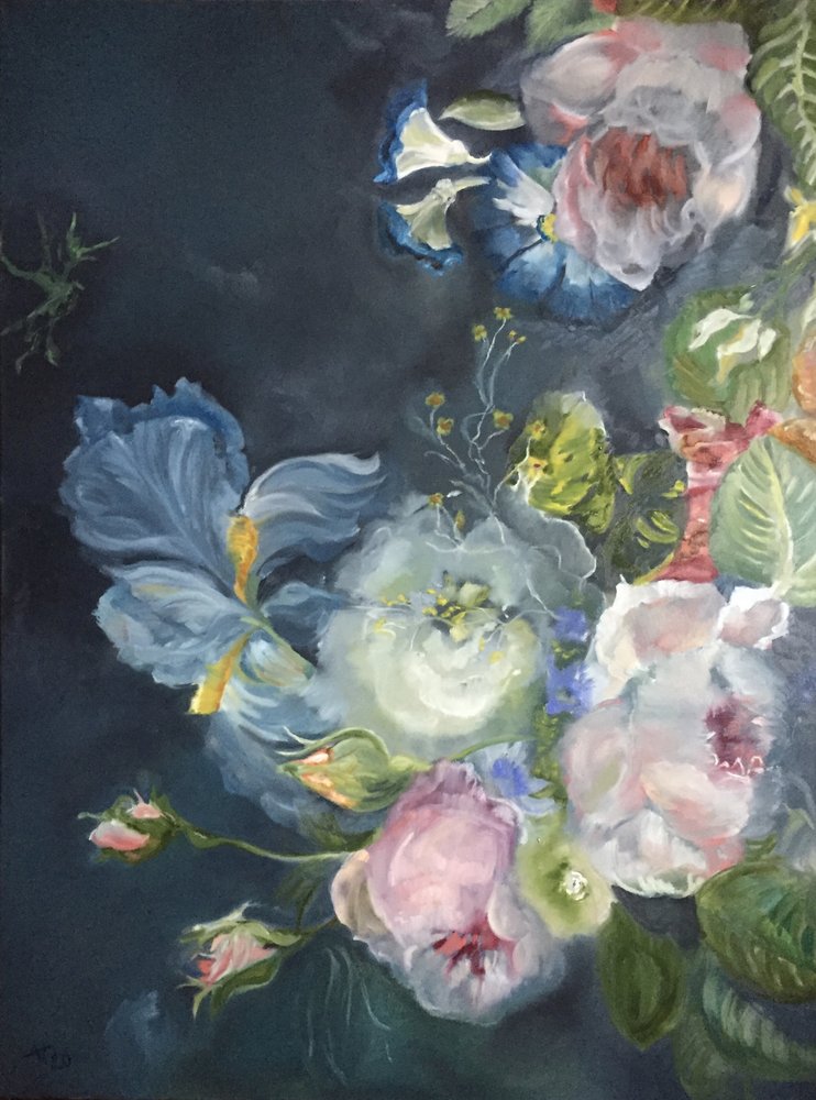 Dunkler Blumenstrauß von Alexandra Higgins