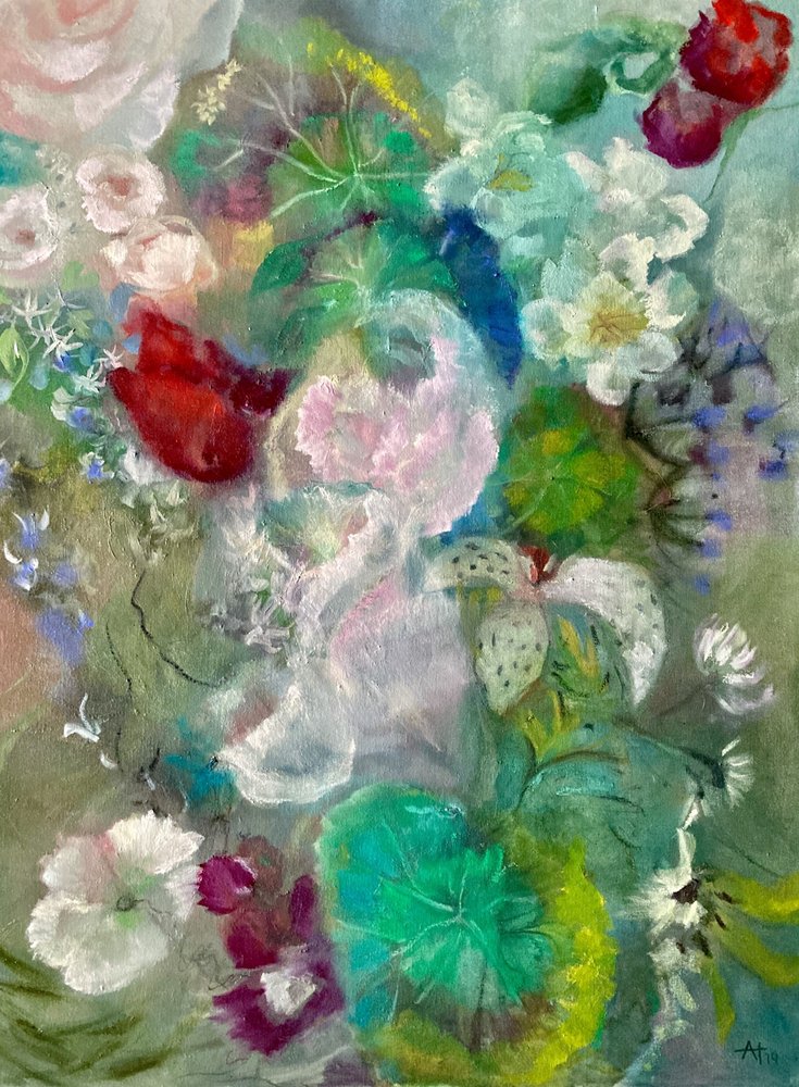 Lebendige Gartenblüten von Alexandra Higgins