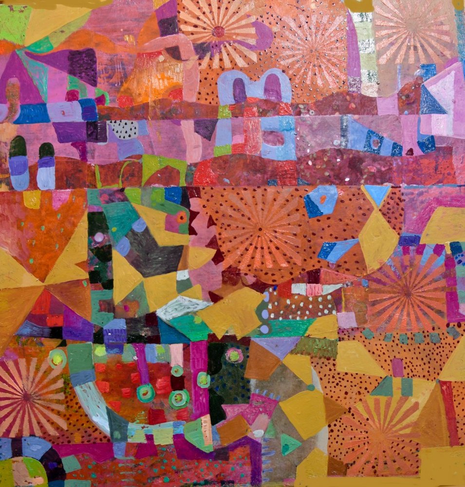 Lebendiges geometrisches Patchwork von Alise Loebelsohn