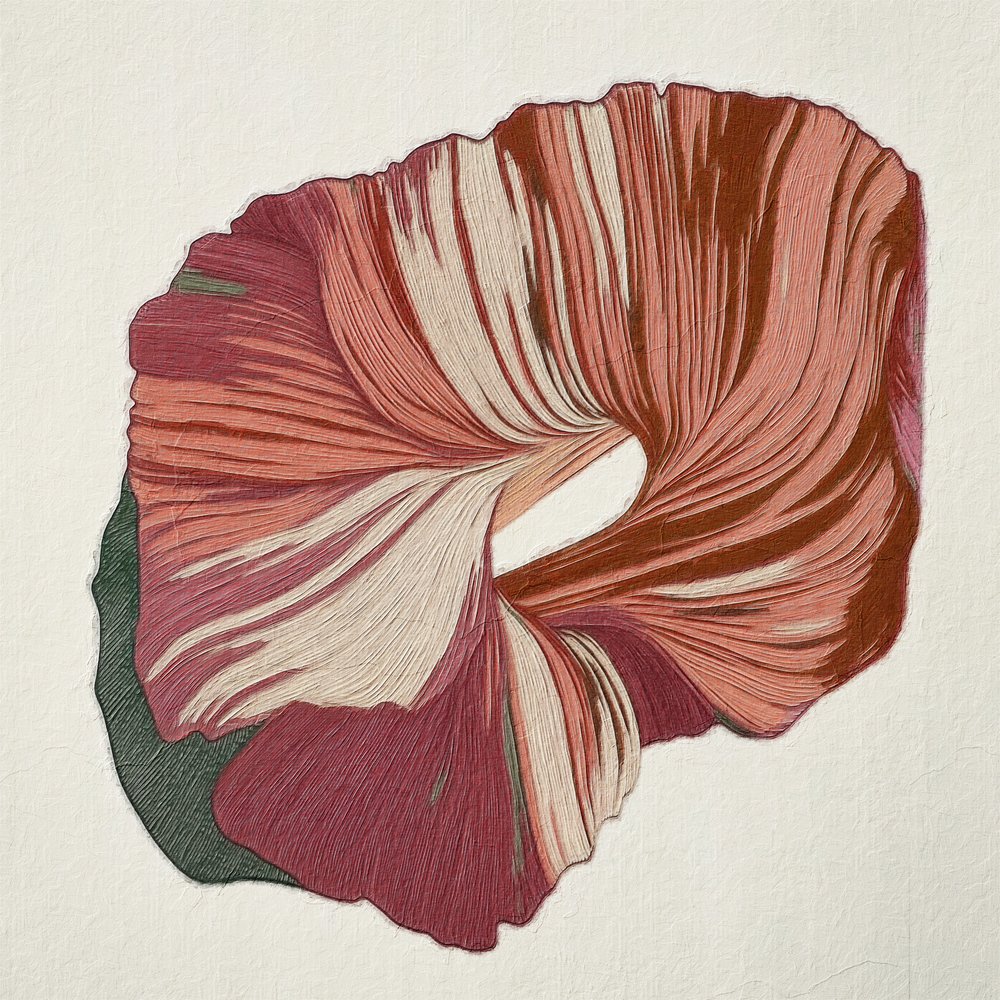 Karmesinroter abstrakter Fluss von Alma