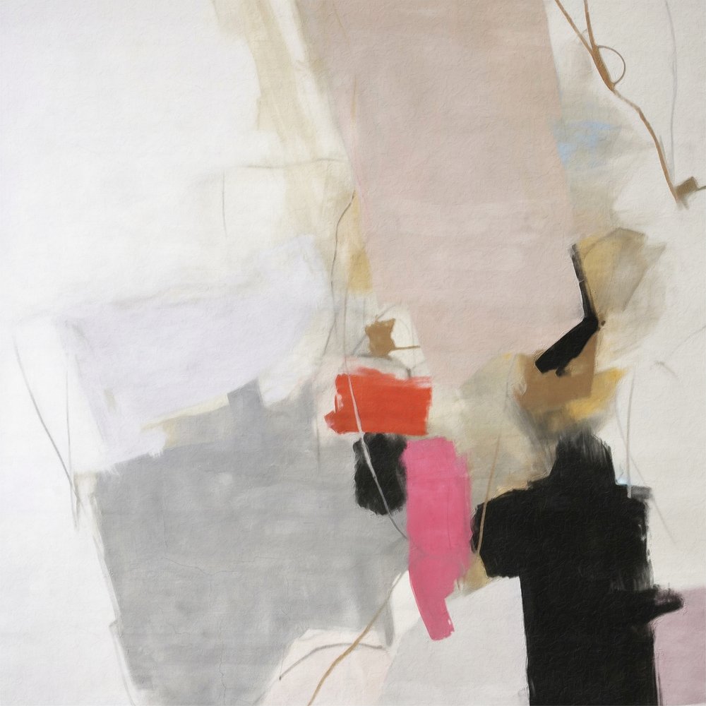 Moderner Blush-Grau-Abstrakt von Alma