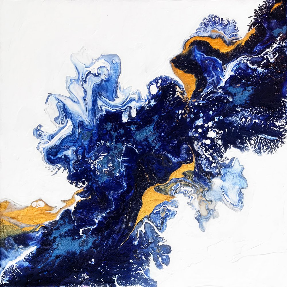 Blau Gold Fluss von Alyson Storms