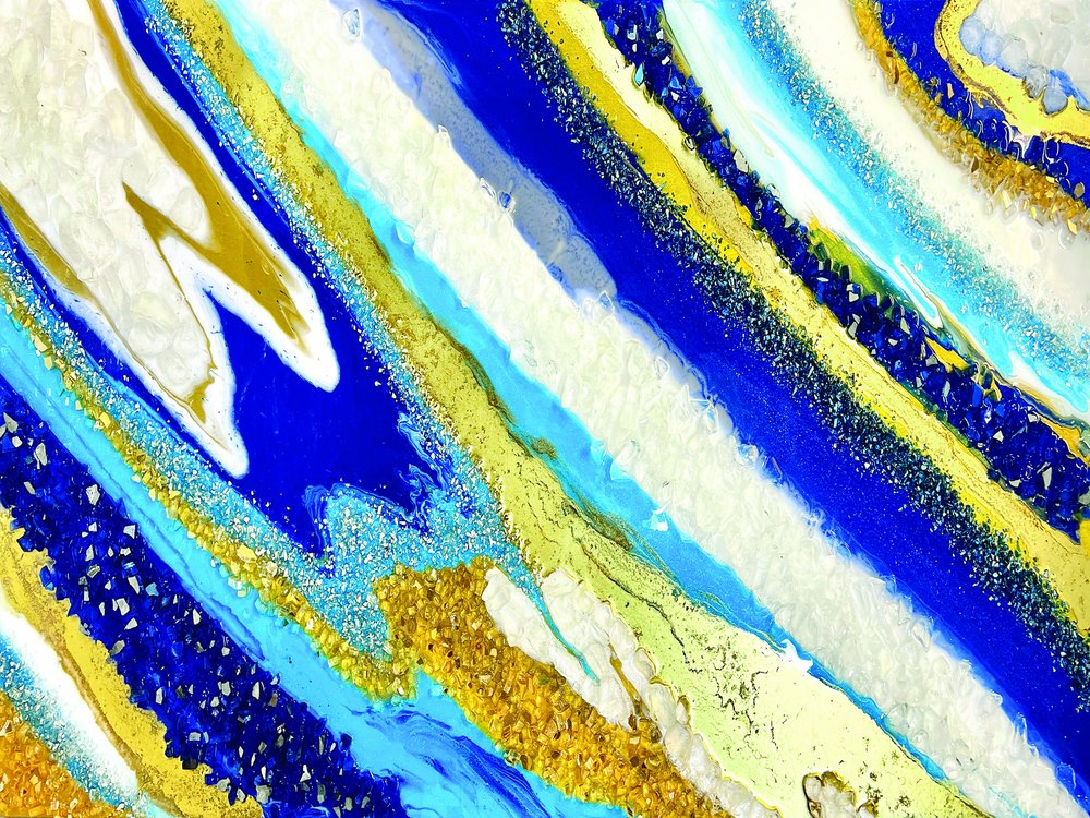 Goldene Blaue Achat von Alyson Storms