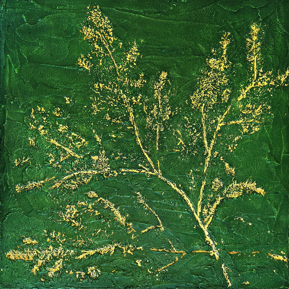 Goldene Botanische Silhouette von Alyson Storms