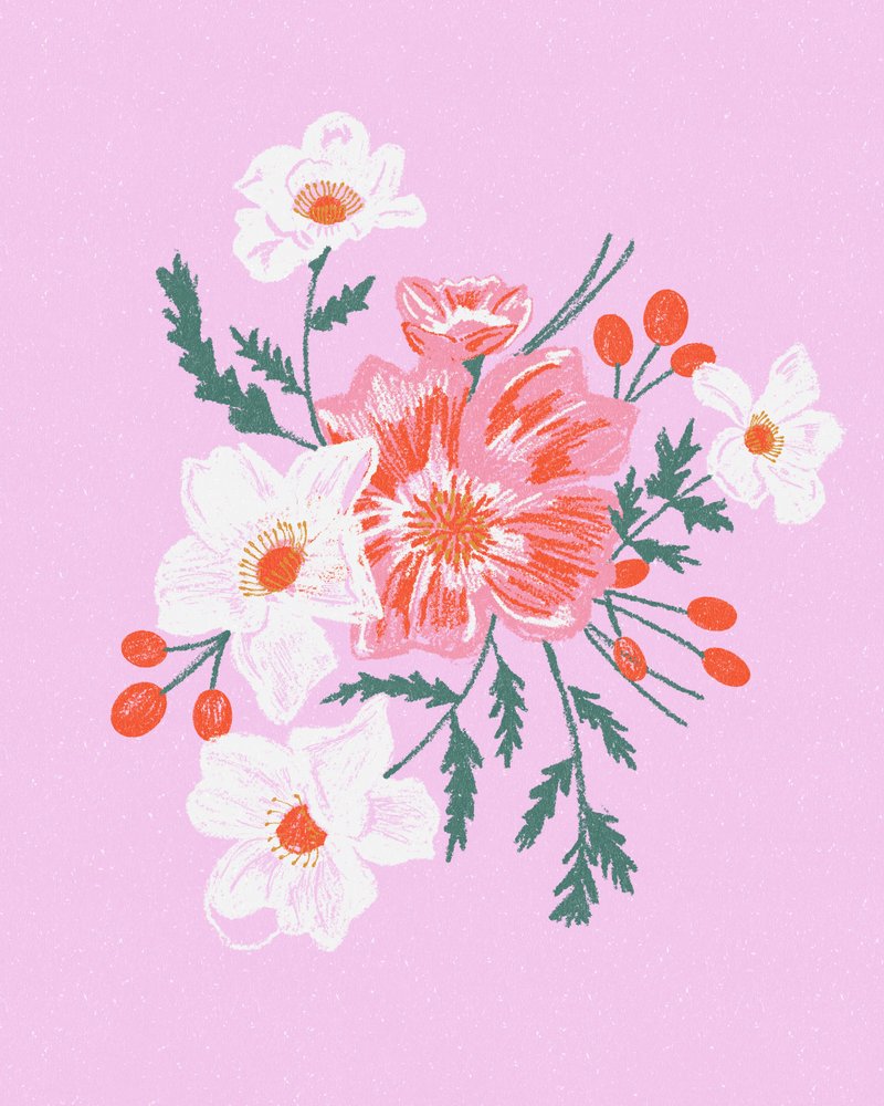 Rosa Blumenstrauß von Alyssa Hamilton