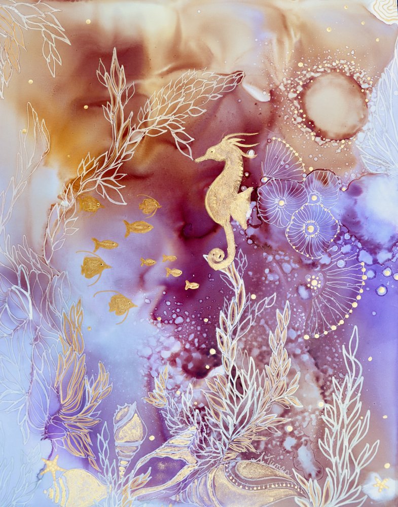 Goldener Seepferdchen-Traum von Amy Tieman