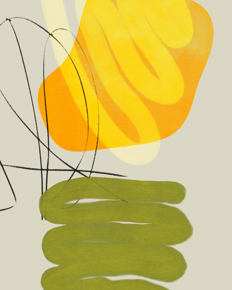 Gemalte Linien 11 von Ana Rut Bre