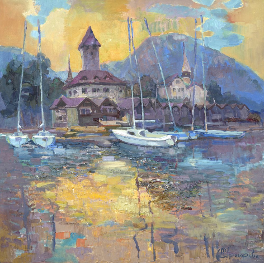 Segelboote See-Reflexionen von Anastasiia Grygorieva