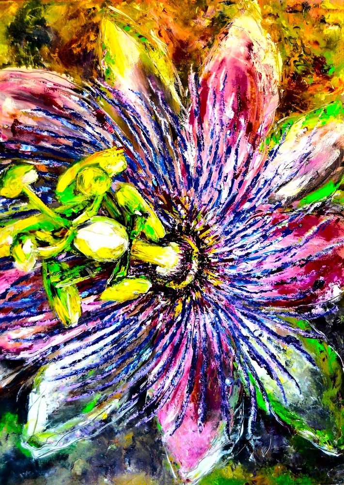Vibrante Passionsblume von Anda Bieza