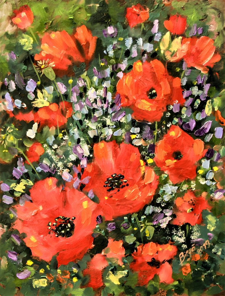Lebendiger Mohn Garten von Anda Bieza