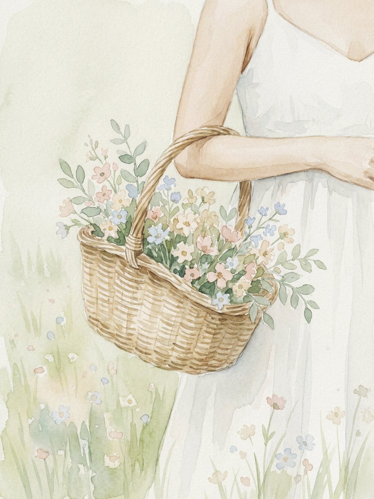 Korb mit Wildblumen von Andreas Magnusson