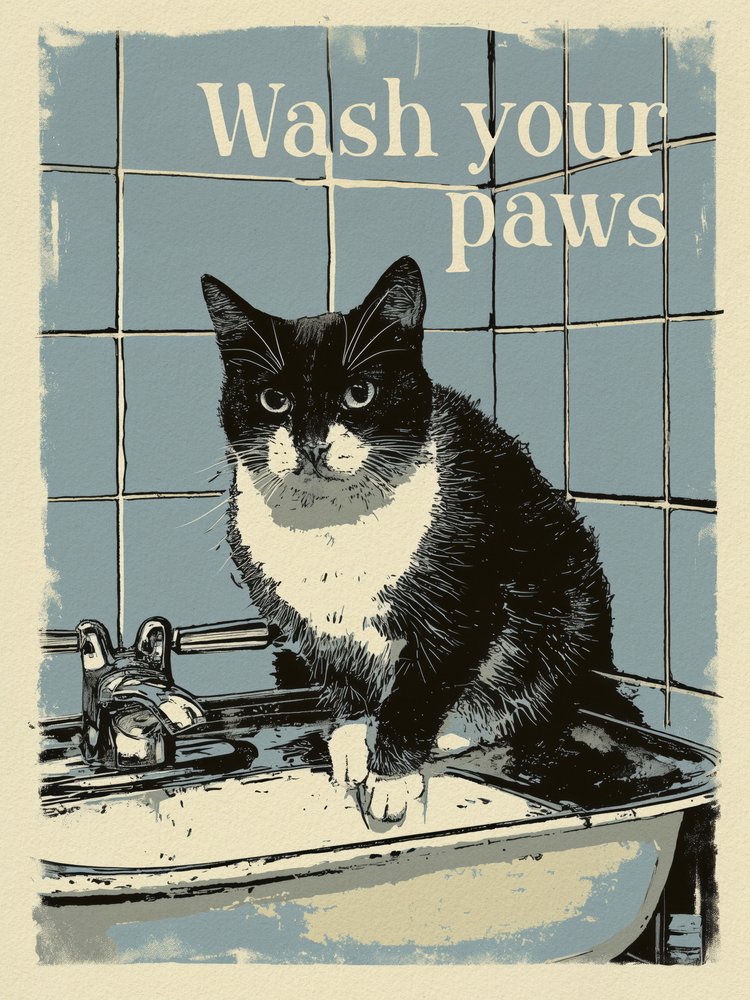 Wasch deine Pfoten Katze von Andreas Magnusson
