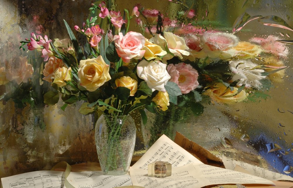 Romantische regnerische Rosen von Andrey Morozov