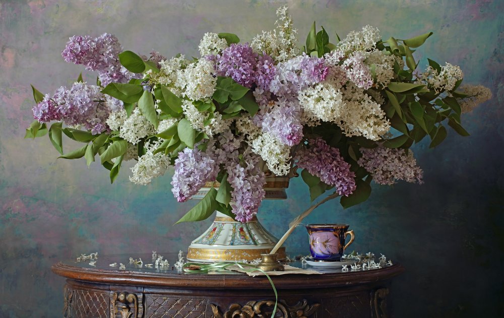 Stillleben mit Fliederblumen von Andrey Morozov