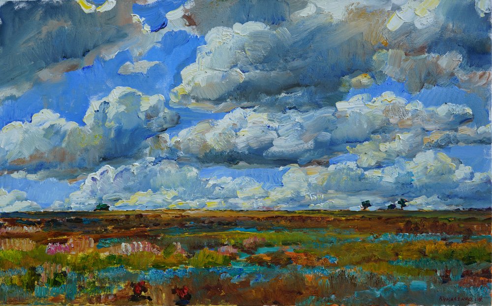 Großer Himmel Landschaft von Andrii Kutsachenko