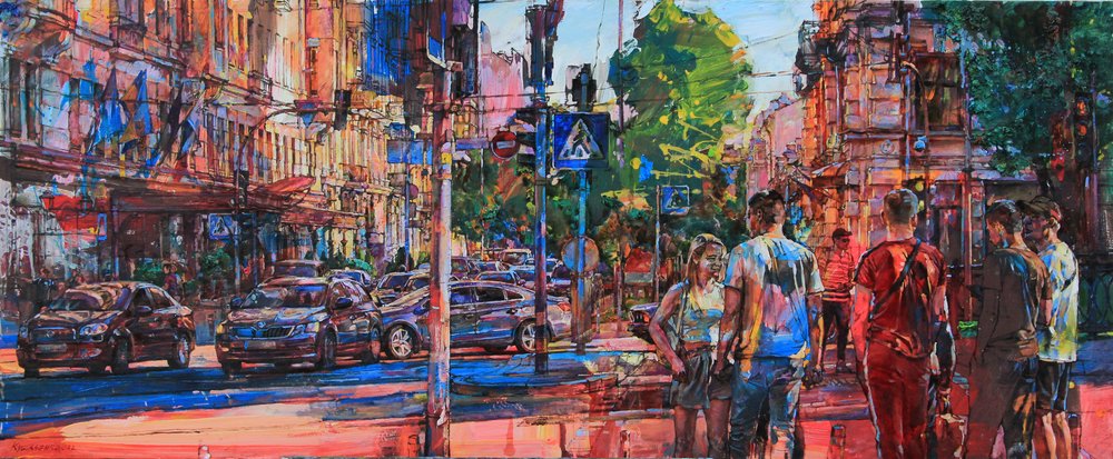 Lebhafte Stadtstraße von Andrii Kutsachenko