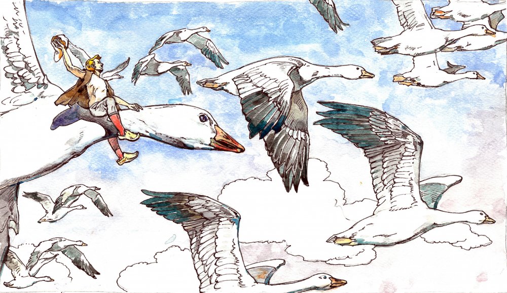 Flug des Jungen Helden von Andrii Kutsachenko