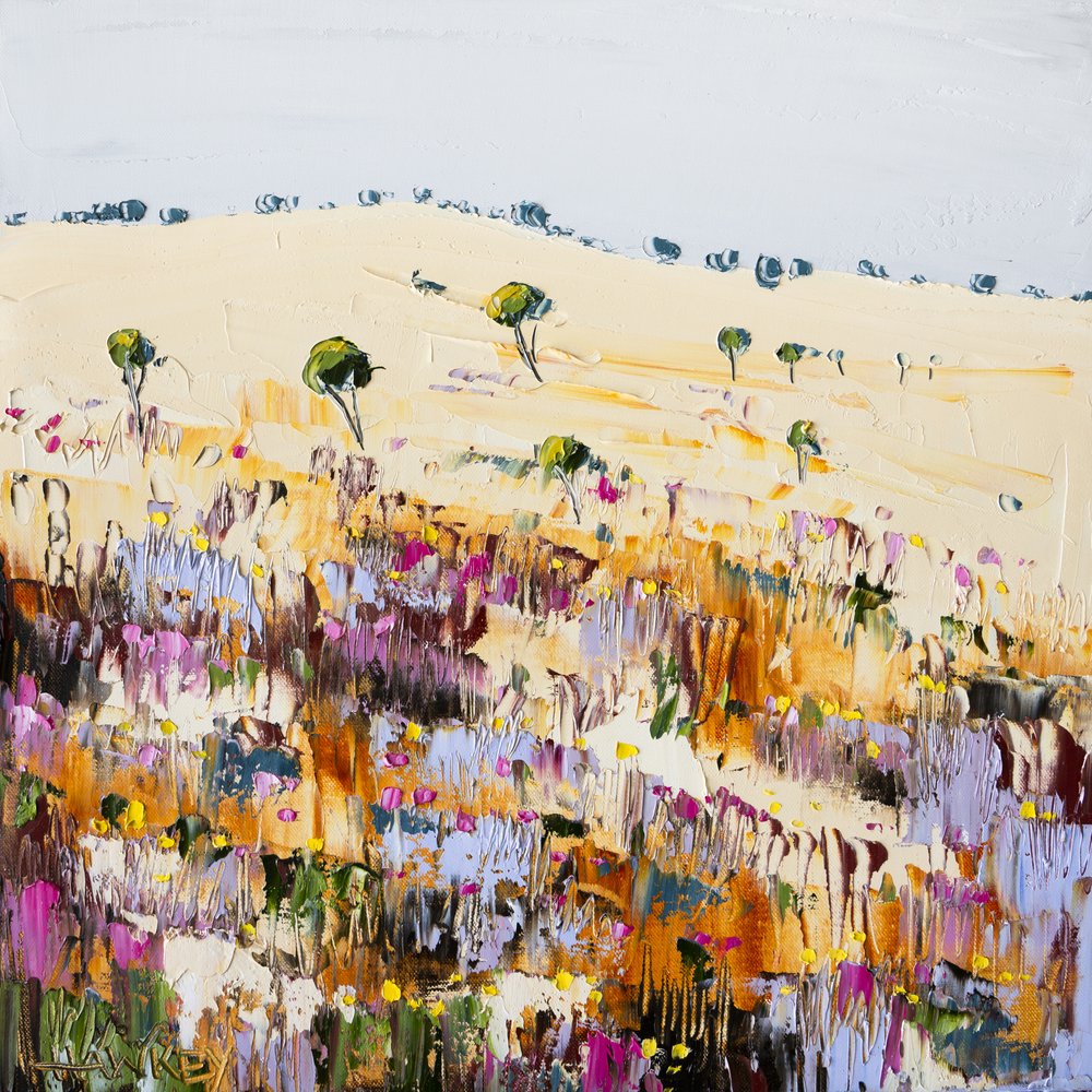 Bunte Hangblumen von Angela Hawkey