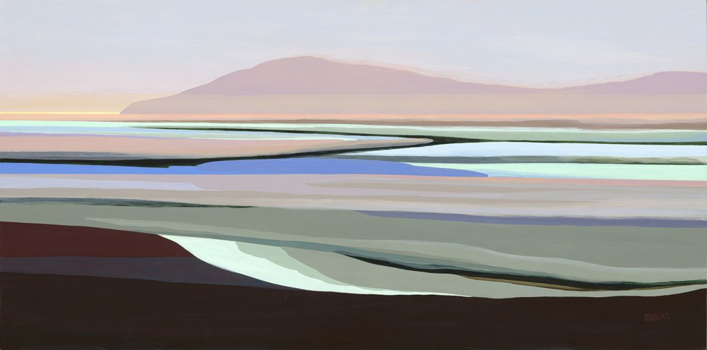 Gedämpfte abstrakte Landschaft von Angela Seear