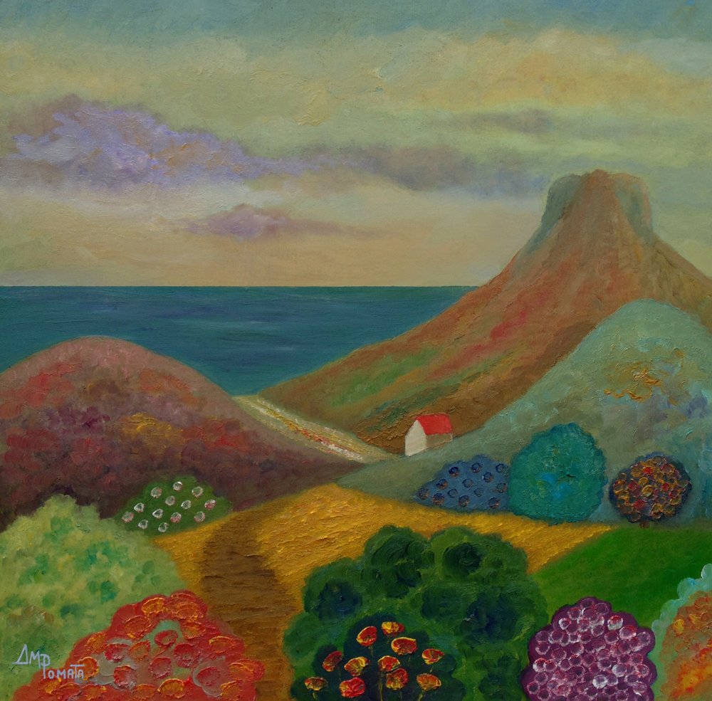 Bunte Küstenhügel von Angeles M. Pomata