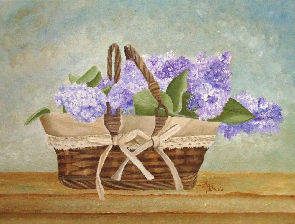 Lila Fliederkorb von Angeles M. Pomata