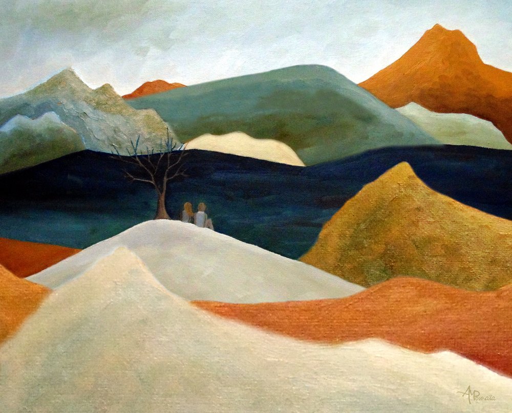 Serenes Bergpaar von Angeles M. Pomata