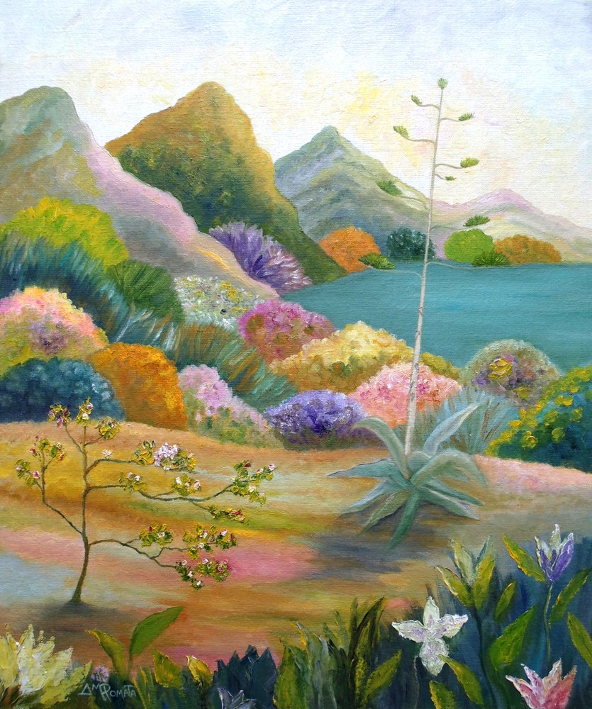 Lebendige Wüstenlandschaft von Angeles M. Pomata