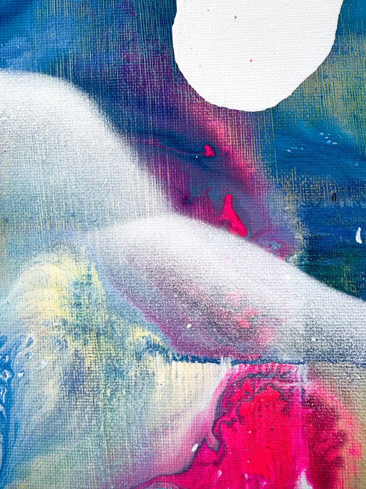 Dynamische flüssige abstrakte Farben von Anna Viklund