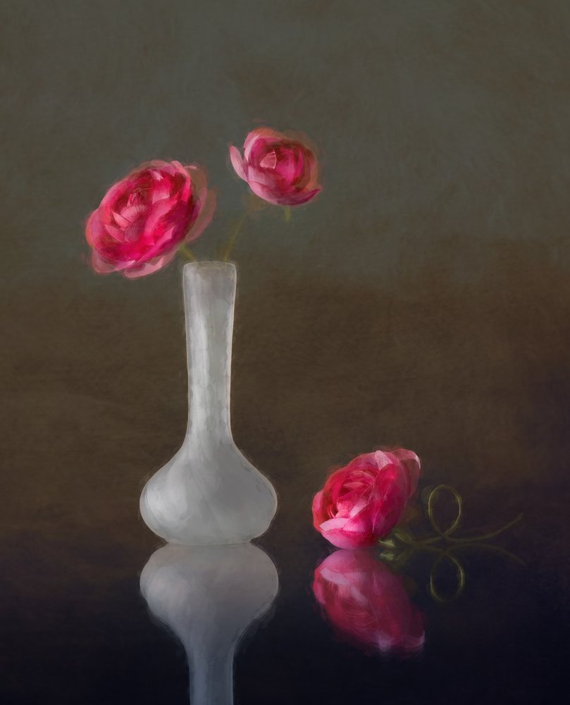 Rosenvasenreflexion von Anna Wan