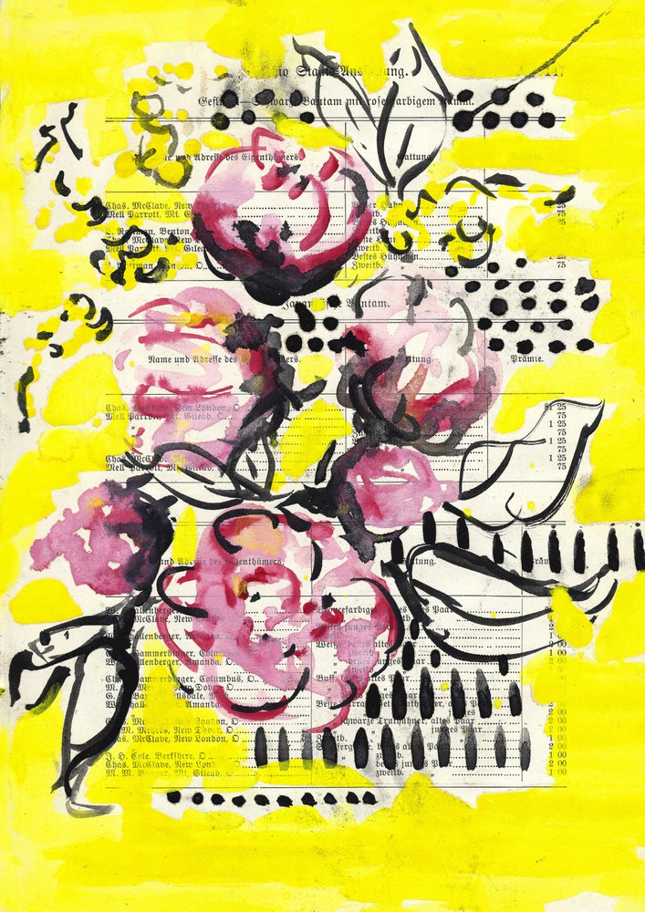 Lebendige rosa Blumen von Annick