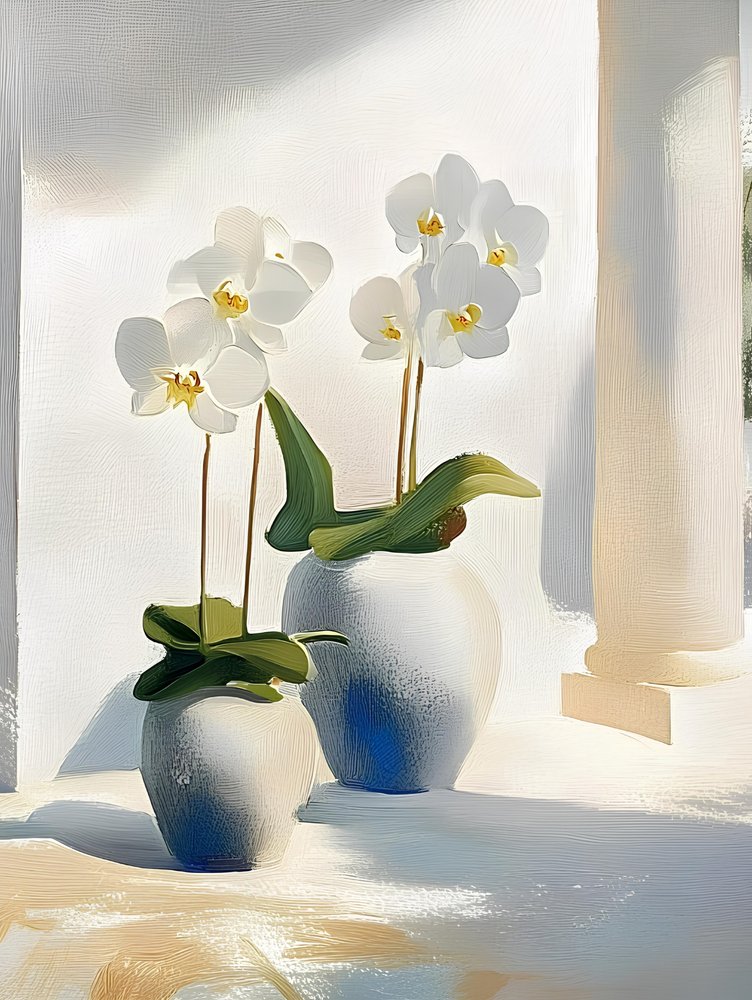 Elegante Weiße Orchideen von Avanesova Elena