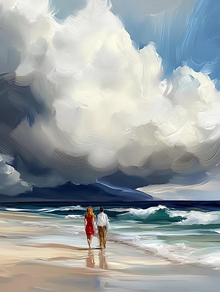 Romantischer Strandspaziergang von Avanesova Elena