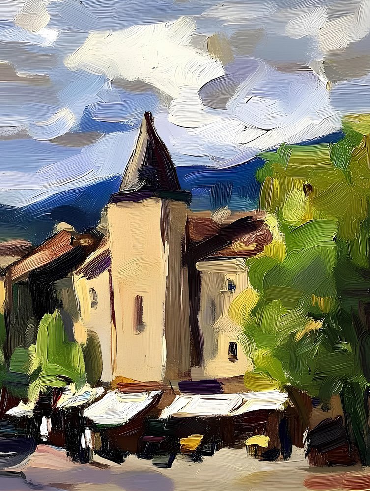 Sonniger Dorfmarkt von Avanesova Elena