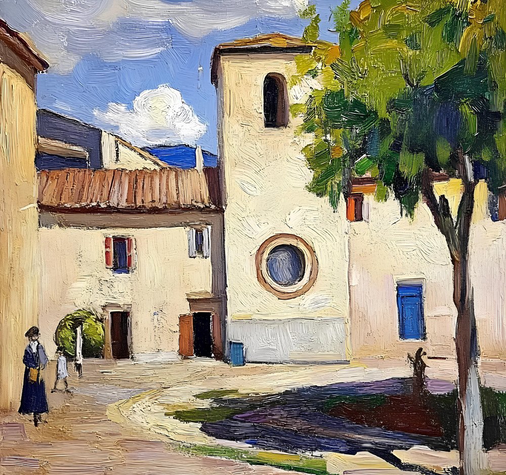 Sonniger Dorfplatz von Avanesova Elena
