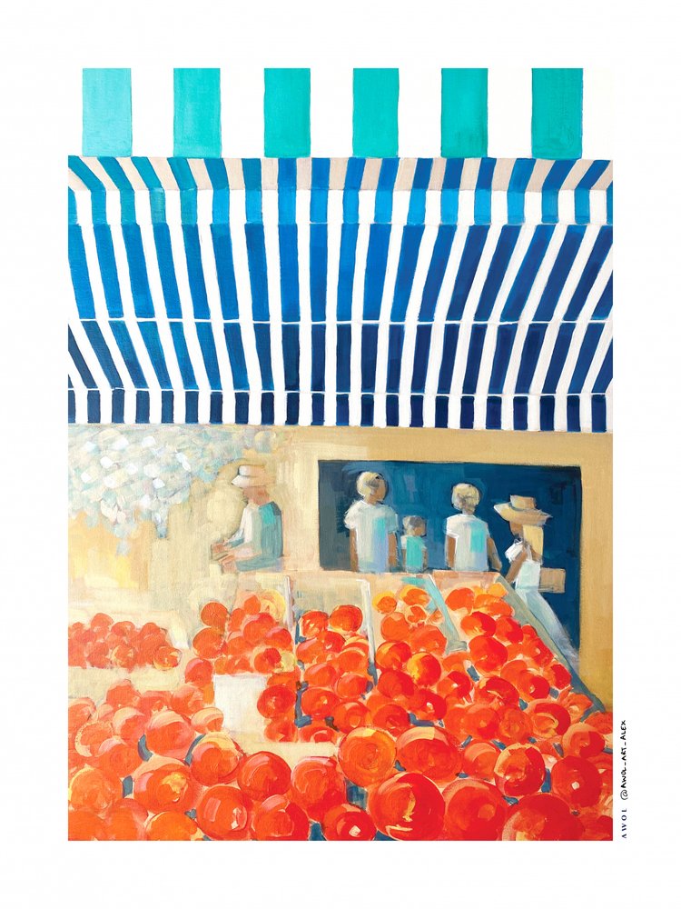 Lebendiger Tomatenmarkt von Awol Art Alex