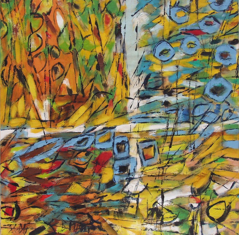 Lebendige abstrakte Landschaft von Barbara Piatti