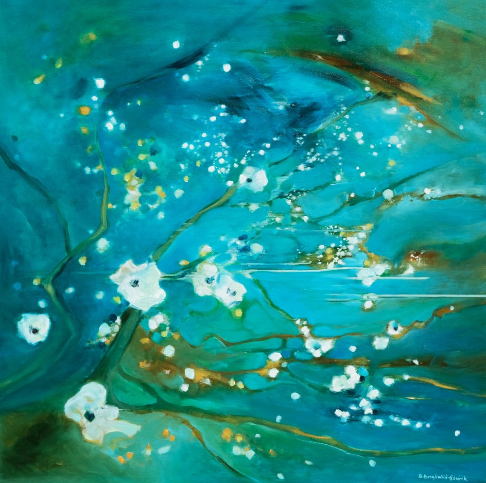 Teal Wasserblüten von Beata Brząkalik-Gburek