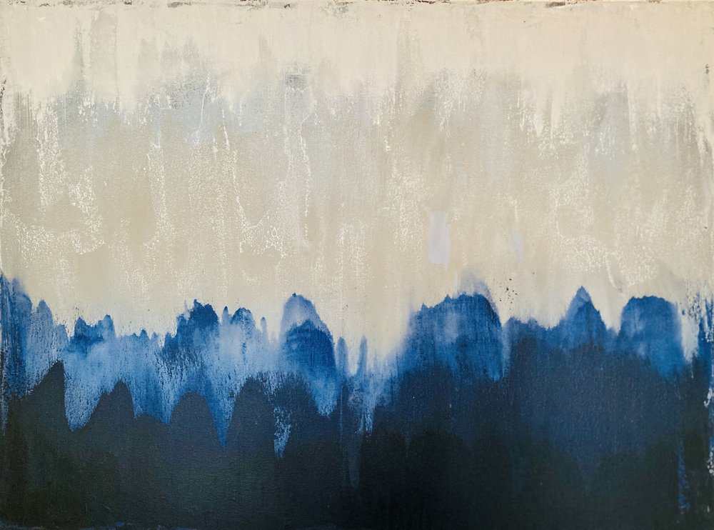 Nebelblaue Abstraktion von Berit Pihl