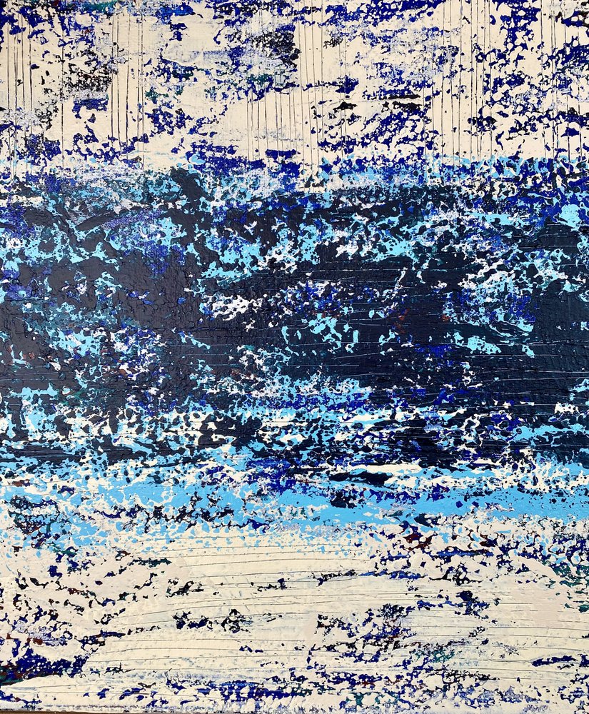 Texturierte Blaue Wellen von Berit Pihl
