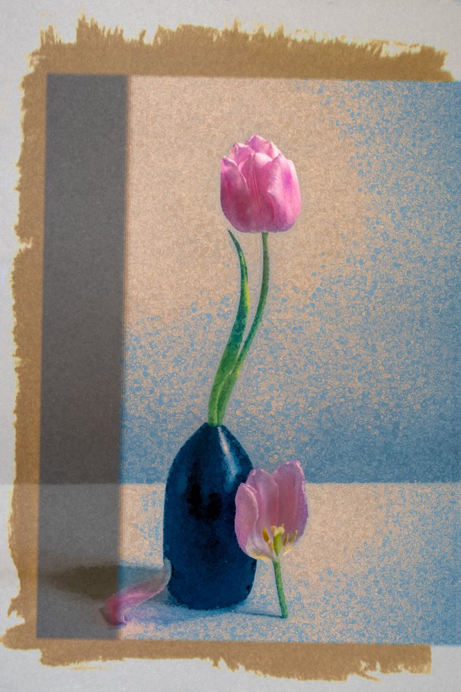 Rosa Tulpen Stillleben von Birdie Ni